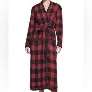 NWT Skims Brick Buffalo Check Cozy Knit Unisex Robe
Size L/XL